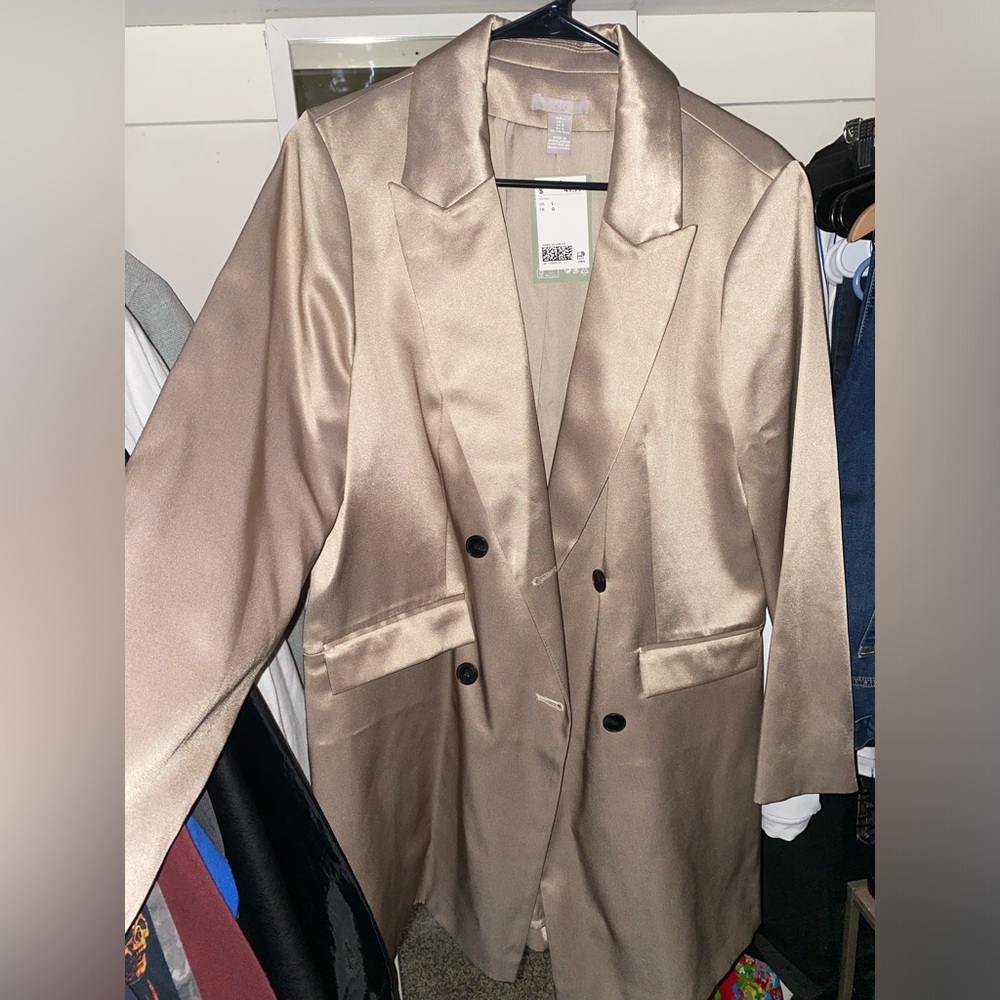 H&M Gold Shimmer Blazer